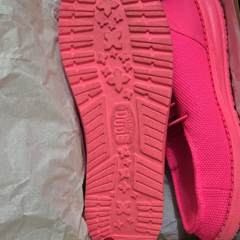 Hey Dude Vibrant Pink Sneakers - Picture 2 of 6